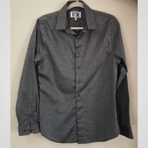 EXPRESS Mens Dress Shirt / Dark Grey